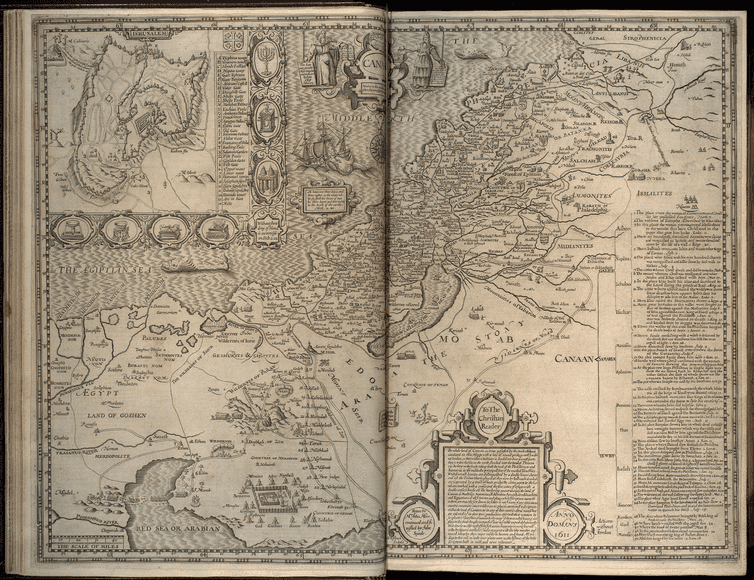Map of Canaan from the 1611 King James Bible